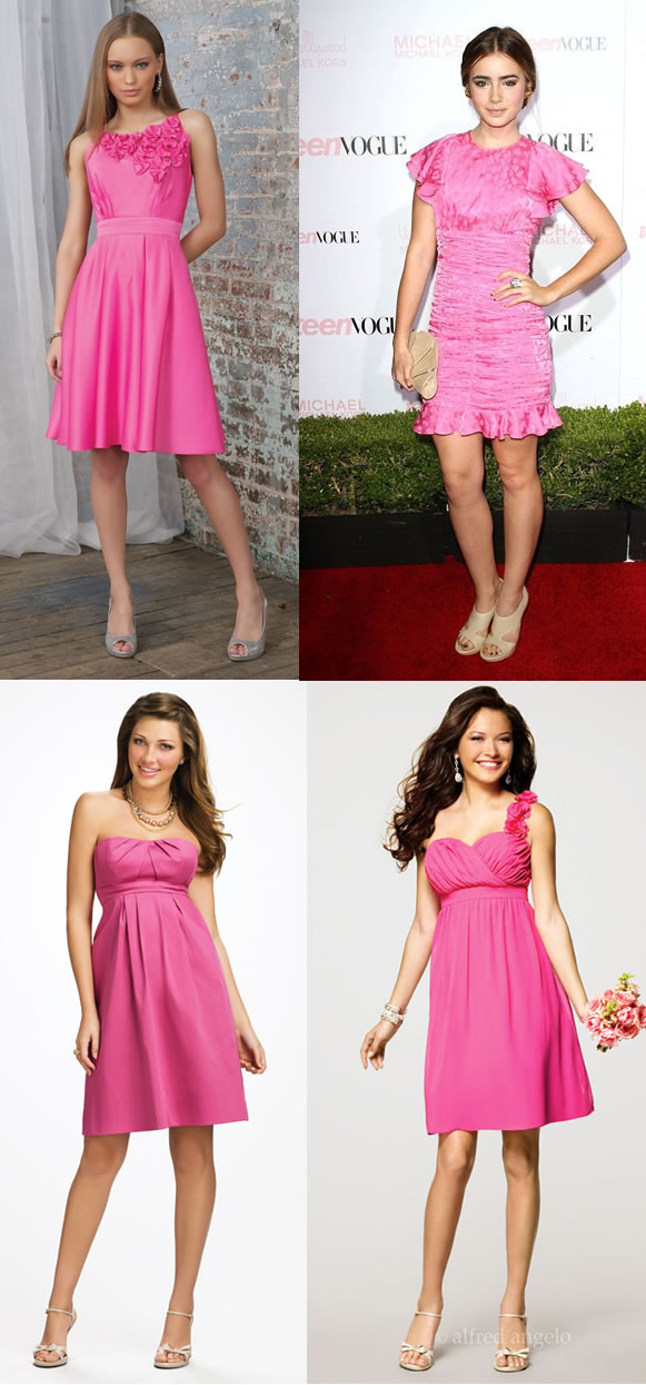 vestido rosa choque combina com que cor de sapato