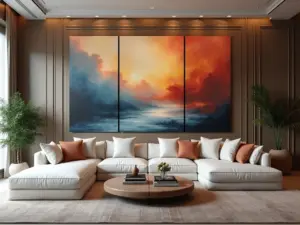 Quadros Grandes em Salas: Crie Impacto Visual Incrível