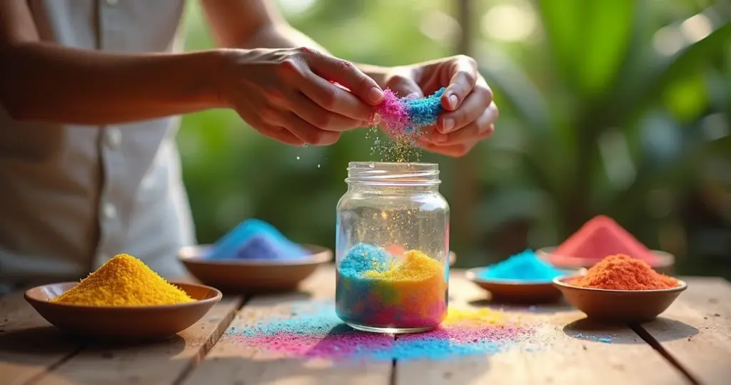 Artesanato com Areia Colorida: Transforme Vidros em Obras de Arte em Casa