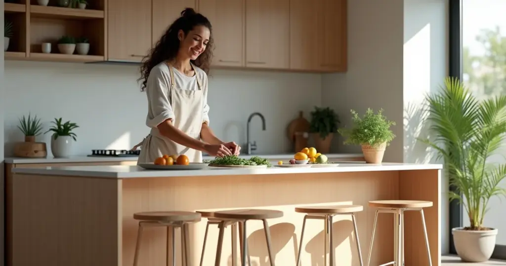 17 Ideias de Cozinha com Ilha Pequena que Otimizam Cada Centímetro 17 Ideias de Cozinha com Ilha Pequena que Otimizam Cada Centímetro