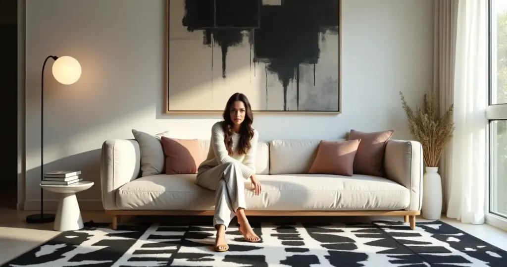 17 Ideias de Decoração com Tapete Geométrico para Transformar sua Casa