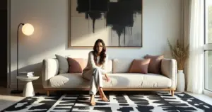 17 Ideias de Decoração com Tapete Geométrico para Transformar sua Casa 17 Ideias de Decoração com Tapete Geométrico para Transformar sua Casa