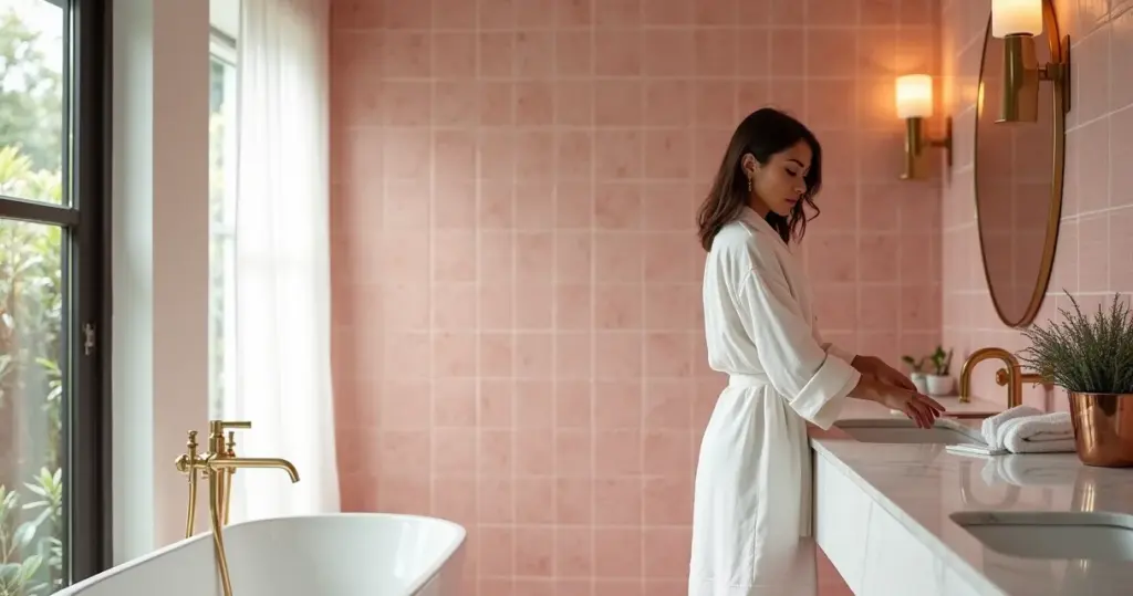 18 Ideias de Decoração de Banheiro com Pastilha Rosa (Sem Erros!)