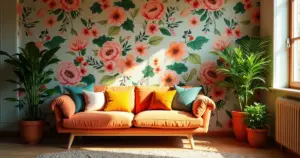 12 Ideias de Decoração de Sala com Papel de Pareded que Transformam sem Obra
