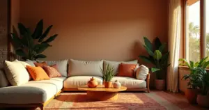 25 Ideias de Decoração de Sala com Tons Terrosos que Abraçam