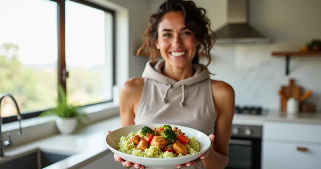 Frango Xadrez Light com Arroz de Couve Flor: Prato Fit que Faz Salivar Frango Xadrez Light com Arroz de Couve Flor: Prato Fit que Faz Salivar