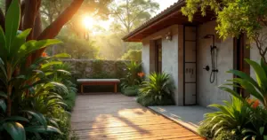 32 Ideias de Jardim com Chuveiro e Deck: Seu Refúgio Perfeito em 2026