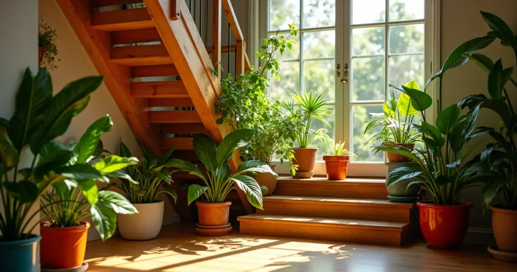 18 Ideias de Jardim Embaixo da Escada que Vão Revoltar sua Casa