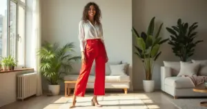 15 Combinações de Look com Calça Vermelha que Vão Arrasar Seu Dia