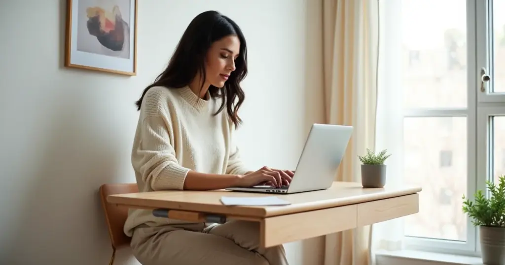 Mesa de escritório suspensa dobrável: seu home office em qualquer cantinho Mesa de escritório suspensa dobrável: seu home office em qualquer cantinho