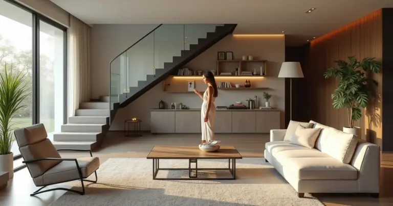 17 Ideias de Sala de Estar com Escada que Dobram seu Espaço 17 Ideias de Sala de Estar com Escada que Dobram seu Espaço