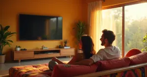 Tamanho ideal da TV para a sala: a fórmula que 90% erram (e você não vai)