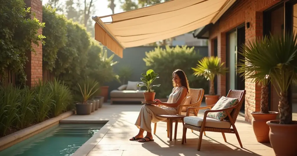 22 Ideias de Toldo que Transformam sua Varanda em Oásis