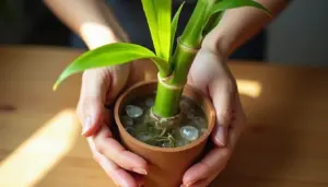 Bambu da sorte na água: o erro que amarela as folhas e como evitar Bambu da sorte na água: o erro que amarela as folhas e como evitar