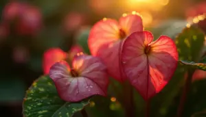 Begônia aconitifolia × Begonia coccinea: como cultivar esse híbrido fácil e lindo