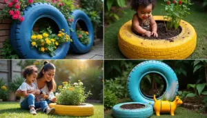 49 Ideias de Jardim com Pneus para Transformar seu Quintal em 2026