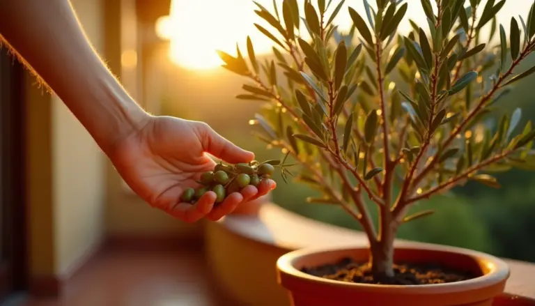 Pé de azeitona em vaso: colha frutos em 3 anos sem gastar muito