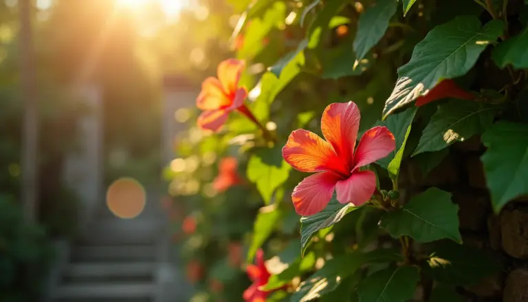 Planta trepadeira com flor: a escolha certa para sol ou sombra