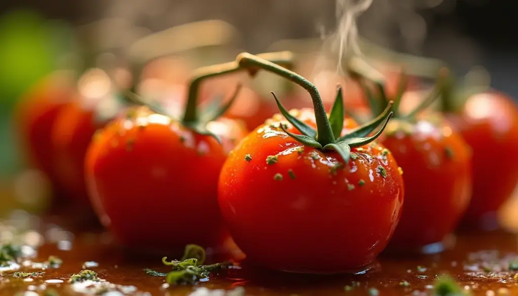 Tomates Cereja Assados: Receita Rápida que Vira Estrela do Prato Tomates Cereja Assados: Receita Rápida que Vira Estrela do Prato